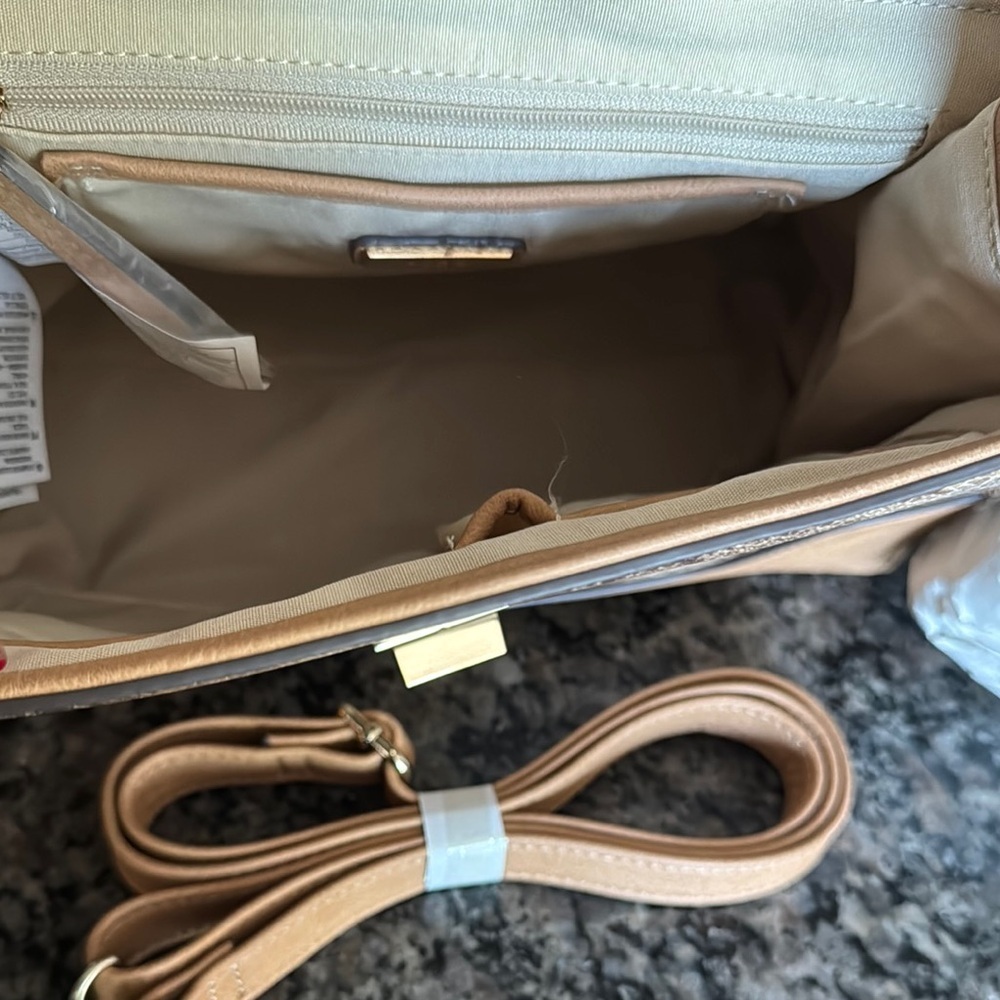Aldo Yellow and Tan Satchel with Snake Print NWT - Picture 11 of 14